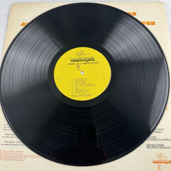 The Jamaican Folksingers NM Vinyl Record Authentic Folksongs Hummingbird Lewin - Picture 4 of 7